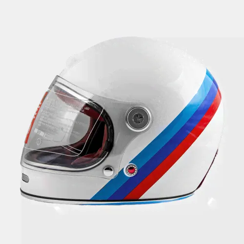 Шлем Beon Vintage F1 (White/red/blue)