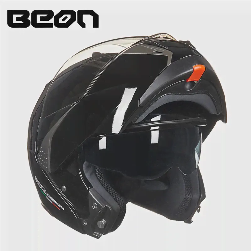 🛍 Мотоциклетный шлем, BEON-b700, высокое качество, двойные линзы, модульный шлем, закрывающий лицо, шлем, мужской гоночный шлем-0