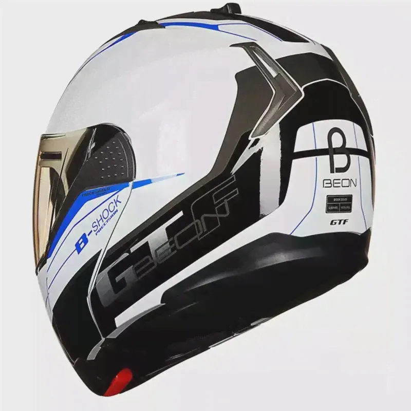 🛍 Мотоциклетный шлем, BEON-b700, высокое качество, двойные линзы, модульный шлем, закрывающий лицо, шлем, мужской гоночный шлем-3