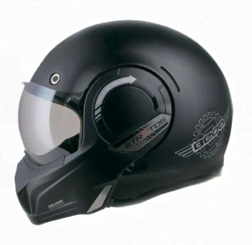 Шлем BEON B -707 STRATOS MATT BLACK/GREY, размер XL