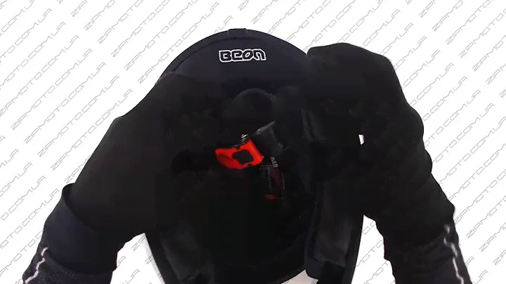 Шлем кроссовый   (mod:B-600) (size:XL, бело-оранжевый)   BEON...