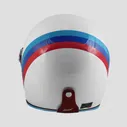 🛍 Мотошлем BEON Vintage F1 shiny whitered blue
