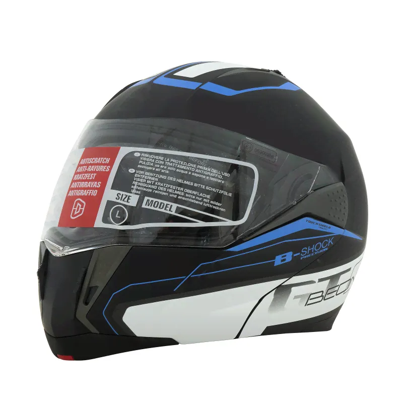 Шлем BEON B-700 WHITE BLUE-0