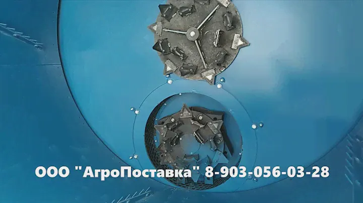 Измельчитель рулонов сена и соломы ДПМС-22Р.  Обзор на стенде.