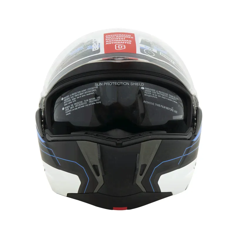 Шлем BEON B-700 WHITE BLUE-1