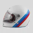 🛍 Мотошлем BEON Vintage F1 shiny whitered blue