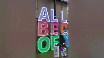 New arrival Neon marquee letter lights with remote  and APP control color changing
