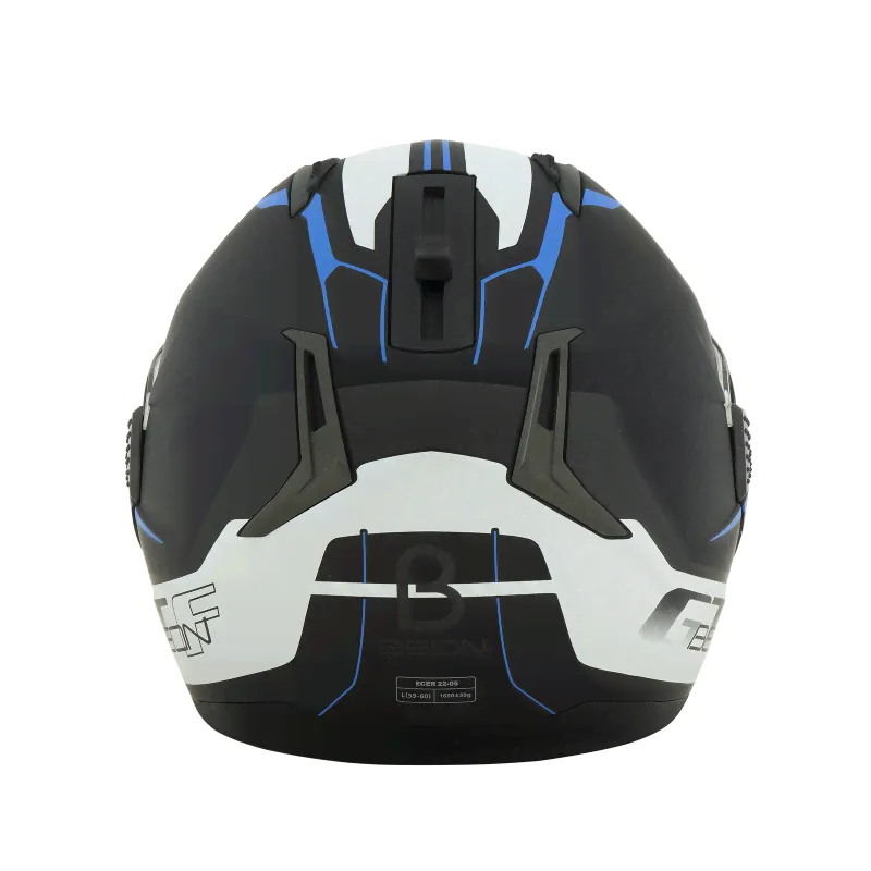 Шлем BEON B-700 WHITE BLUE-2